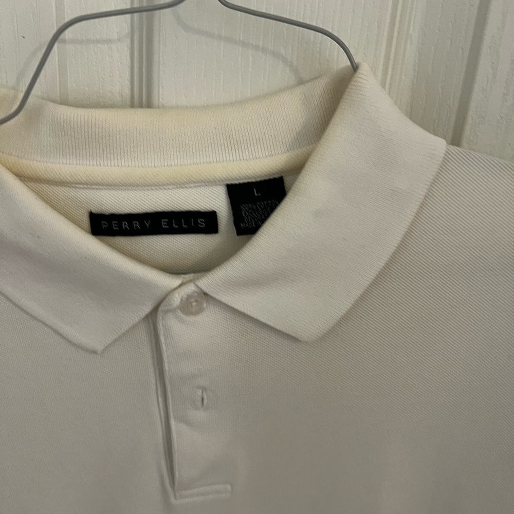 Perry Ellis Men's Off-White Polo Shirt